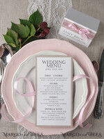 MENU & PROGRAMS rustic and lace Rustic Wedding Menu with Ribbon, Barn Wedding Dinner Menu, Eco Romantic Personalized Cards, Kraft Wedding Menu, Simple Rustic Wedding Menu, Elegant Ecru Wedding Menu Cards4