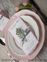 MENU & PROGRAMS rustic and lace Romantic Wedding Menu with Grey Ribbon, Vintage Personalized Menu Cards, Light Grey and Blush Pink Shabby Chic Wedding Menu, Handmade White & Pink Wedding Menu6