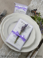MENU & PROGRAMS rustic and lace Delicate Handmade Lilac Wedding Menu, Elegant Wedding Menus With Lavender, Minimalistic Chic Purple Wedding Menu Cards, Modern Minimal Dinner Card for Wedding  8