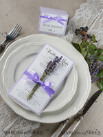 MENU & PROGRAMS rustic and lace Delicate Handmade Lilac Wedding Menu, Elegant Wedding Menus With Lavender, Minimalistic Chic Purple Wedding Menu Cards, Modern Minimal Dinner Card for Wedding  8