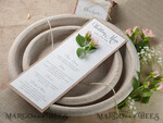 MENU & PROGRAMS rustic and lace Simple Rustic Glam Wedding Menu, Bespoke Vintage Wedding Menu Cards, Elegant Handmade Wedding Menus With Twine, Unique Custom Minimalist Wedding Menu Cards    4