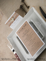 MENU & PROGRAMS rustic and lace Rustic Wedding Menu, Barn Wedding Dinner Menu, Eco Romantic Personalized Cards with Wooden Heart  And Twine, Kraft Wedding Menu, Simple Rustic Wedding Menu, Elegant Eco Brown Wedding Menu Cards4