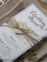 MENU & PROGRAMS rustic and lace Rustic Wedding Menu with Twine, Barn Wedding Dinner Menu, Eco Romantic Personalized Cards with Wooden Heart, Kraft Wedding Menu, Simple Rustic Burlap Wedding Menu, Elegant Wedding Menu Cards3