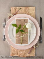 MENU & PROGRAMS rustic and lace Rustic Wedding Menu, Barn Wedding Dinner Menu, Eco Romantic Personalized Cards with Twine, Kraft Wedding Menu, Simple Rustic Wedding Menu, Elegant Brown Wedding Menu Cards3