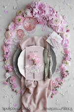 MENU & PROGRAMS rustic and lace Romantic Blush Pink Wedding Menu with Ribbon, Vintage Lace Personalized Menu Cards, Shabby Chic Wedding Menu with Floral Motif, Minimalistic Wedding Cards      10
