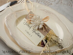 PLACE CARDS / TABLE CARDS rustic and lace Elegant Eco Brown Wedding Place Cards with Flower Decor, Ivory Wedding Name Tags with Raffia Twine, Rustic Wedding Stationery, Editable Text, Wedding Signage4