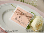 PLACE CARDS / TABLE CARDS rustic and lace Rustic Eco Pink Wedding Place Cards, Delicate Wedding Name Tag with Burlap Twine Decor, Unique Romantic Rustic Wedding Stationery, Editable Text, Custom Cards3