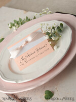 PLACE CARDS / TABLE CARDS rustic and lace Romantic Pink Ribbon Bow Wedding Place Cards, Blush Pink Name Tags with Light Pink Ribbon Bow, Elegant Wedding Stationery, Rustic Escort Cards, Editable Text5