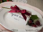 PLACE CARDS / TABLE CARDS rustic and lace Romantic Eco Wedding Place Cards with Marsala Ribbon Bow, Burgundy White and Eco Rustic Wedding Stationery, Elegant Rustic Wedding Place Cards, Editable Wording3