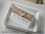 PLACE CARDS / TABLE CARDS rustic and lace Elegant Eco White Wedding Place Cards with Wooden Heart, White Wedding Name Tags with White Twine and Birch Heart, Rustic Wedding Stationery, Editable Text3