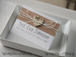 PLACE CARDS / TABLE CARDS rustic and lace Elegant Eco White Wedding Place Cards with Wooden Heart, White Wedding Name Tags with White Twine and Birch Heart, Rustic Wedding Stationery, Editable Text3
