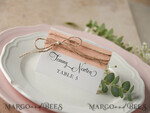 PLACE CARDS / TABLE CARDS rustic and lace Elegant Eco White and Pink Wedding Place Cards with Burlap Twine, White Wedding Name Tags with Burlap Twine and Birch Heart, Rustic Wedding Stationery, Editable5