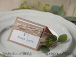 PLATZKARTEN / TISCHKARTEN  
 rustikal und Spitze Elegante Eco Weiße Hochzeitsplatzkarten mit weißem Bast, weiße und ökologische Papier-Hochzeitsnamenetiketten mit weißem Bast, rustikale Hochzeitsstationery, editierbarer Text3