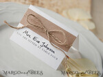 PLATZKARTEN / TISCHKARTEN  
 rustikal und Spitze Elegante Eco- und weiße Hochzeitsplatzkarten mit Jute-Schnur, weiße Hochzeitsnamensschilder aus Eco-Papier, rustikale Hochzeitsstationery, editierbare Text-Eskortkarten3