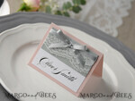 PLATZKARTEN / TISCHKARTEN  
 rustikal und Spitze Romantische graue Hochzeitsplatzkarten, Namensschilder mit grauem Band und Spitze, elegante Hochzeitsstationery, blassrosa rustikale Platzkarten, editierbarer Text, Shabby Chic4
