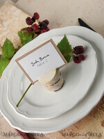 PLATZKARTEN / TISCHKARTEN  
 rustikal und Spitze Romantische Eco-Braun-Hochzeitsplatzkarten, Weiße Namensplatzkarten, Weiße und ökologische rustikale Hochzeitsstationery, Elegante rustikale Hochzeitsplatzkarten, Bearbeitbarer Text3