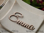 PLACE CARDS / TABLE CARDS Acrylic Gold Clear / Wood 3D Custom Wedding 3D Wood Place Sign, Rustic Name Wooden Escort Sign, Boho Laser Cut Name Sign, Laser Cut Guest Names Wedding Sign, Place Cards For Wedding Guests3