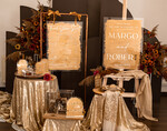 PLACE CARDS / TABLE CARDS Acrylic Gold Clear / Wood 3D Modern Arch Gold Acrylic Place Card with Stand, Arch Clear Name Card, Premium Luxury Seating Cards, Painted Gold Escort Cards with White Wording, Editable Text18