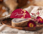 PLACE CARDS / TABLE CARDS Acrylic Gold Clear / Wood 3D Acrylic Arch Burgundy Flat Place Card, Clear Acrylic and Gold Flat Place Card, Maroon Gold Plexi Flat Place Card, Marsala Luxury Wedding Table Decor, White Text12