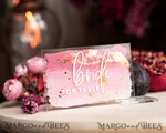 PLACE CARDS / TABLE CARDS Acrylic Gold Clear / Wood 3D Modern Ombre Pale Pink Mauve Acrylic Place card, Wedding Place Cards, Dusty Rose Name Card premium, Transparent Acryl Seating Card, Painted Luxury Escort Cards16