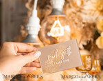 PLATZKARTEN / TISCHKARTEN  
 Acrylgold klar / Holz 3D Acryl Beige Platzkarte mit Ständer, Arch Clear Nude Taupe Namenskarten, Premium Luxus Sitzkarten, Platzkarten für Hochzeitsgäste, Gold Gäste-Eskortkarten38