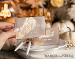 PLATZKARTEN / TISCHKARTEN  
 Acrylgold klar / Holz 3D Acryl Beige Platzkarte mit Ständer, Arch Clear Nude Taupe Namenskarten, Premium Luxus Sitzkarten, Platzkarten für Hochzeitsgäste, Gold Gäste-Eskortkarten38