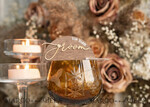 PLACE CARDS / TABLE CARDS Acrylic Gold Clear / Wood 3D Rustic Arch Place Card with Stand, modern wood Name Cards, Premium Arch Golden Seating Cards, Wooden Gold mirror Escort Cards, Boho Natural Place Cards15