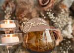 PLACE CARDS / TABLE CARDS Acrylic Gold Clear / Wood 3D Rustic Arch Place Card with Stand, modern wood Name Cards, Premium Arch Golden Seating Cards, Wooden Gold mirror Escort Cards, Boho Natural Place Cards15