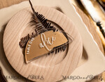 PLACE CARDS / TABLE CARDS Acrylic Gold Clear / Wood 3D Modern Arch Acrylic Gold Place Cards, Wedding Place Cards, Arch Clear Name Card, Premium Luxury Seating Cards, Editable Text Escort Card, White Print Name Cards16