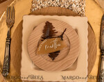PLACE CARDS / TABLE CARDS Acrylic Gold Clear / Wood 3D Modern Arch Acrylic Gold Place Cards, Wedding Place Cards, Arch Clear Name Card, Premium Luxury Seating Cards, Editable Text Escort Card, White Print Name Cards16