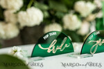PLACE CARDS / TABLE CARDS Acrylic Gold Clear / Wood 3D Modern Arch Green Acrylic Place Card with Stand, Premium Wedding Seat Cards, Green Acrylic Name Card, Luxury Seating Card, Gold 3D Guest Names, Editable Text18