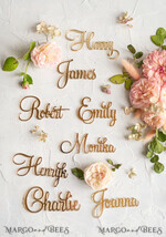 PLACE CARDS / TABLE CARDS Acrylic Gold Clear / Wood 3D Custom Elegant Gold Acrylic Place Card, Engraved Name Premium Luxury Seating Card, 3D Gold Acrylic Wedding Escort Cards, Luxury Gold Acryl Wedding Place Cards29