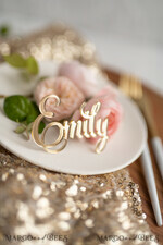 PLACE CARDS / TABLE CARDS Acrylic Gold Clear / Wood 3D Custom Elegant Gold Acrylic Place Card, Engraved Name Premium Luxury Seating Card, 3D Gold Acrylic Wedding Escort Cards, Luxury Gold Acryl Wedding Place Cards29
