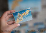 PLACE CARDS / TABLE CARDS Acrylic Gold Clear / Wood 3D Modern Ombre sky blue Acrylic Place card, Wedding Place Cards, Royal Blue Name Card premium, Transparent Acryl Seating Card, Painted Luxury Escort Cards14