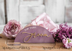 PLATZKARTEN / TISCHKARTEN  
 Acrylgold klar / Holz 3D Modernes Mauve Arch Acryl Platzkarte mit Ständer, Premium Hochzeitsplatzkarten, klare Acryl Namenskarten, luxuriöse Sitzkarten, goldene 3D Gästennamen, bearbeitbarer Text12