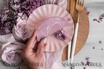 PLATZKARTEN / TISCHKARTEN  
 Acrylgold klar / Holz 3D Mauve Hochzeitsplatzkarten, Moderne Bogen Samt Weiße Beschriftung Platzkarte ohne Ständer, Hochzeitsplatz mauve Karten, Samt weiße Namenskarten, Editable Text, MvS6