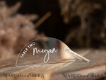 PLACE CARDS / TABLE CARDS Acrylic Gold Clear / Wood 3D Modern Arch Acrylic Place Card with Stand, Arch Clear Name Cards, Premium Luxury Seating Cards, Transparent Acryl Escort Cards, White Printout Glass Place Cards11