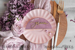 PLATZKARTEN / TISCHKARTEN  
 Acrylgold klar / Holz 3D Mauve Hochzeitsplatzkarten, Moderne Bogen Samt Gold Acryl Platzkarte ohne Ständer, Hochzeitsplatz gold Karten, Samt Spiegel gold Namenskarten, editierbarer Text, MvS4