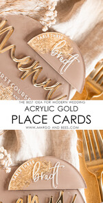 PLACE CARDS / TABLE CARDS Acrylic Gold Clear / Wood 3D Acrylic Arch Beige Flat Place card, Clear Acrylic and gold Flat Place card, Nude Gold Plexi Flat Place card, Tan Luxury Wedding Table Decor, Earthy Wedding Sign14