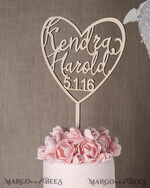 CAKE TOPPER wood wedding cake topper, wooden cake topper4