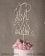CAKE TOPPER wood wedding cake topper, wooden cake topper3