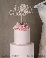 CAKE TOPPER wood wedding cake topper, lasercut wooden cake topper3