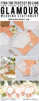 PLACE CARDS / TABLE CARDS Luxury Premium Glitter/ Gold/ Silver/ Rose Gold Elegant Geometric Copper Wedding Place Cards, Modern Name Tags for Your Wedding Tables, Unique Wedding Stationery, Copper foil printout, Custom Escort Cards9