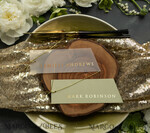 PLACE CARDS / TABLE CARDS Luxury Premium Glitter/ Gold/ Silver/ Rose Gold Minimalist Geometric Green Wedding Place Cards, Delicate Transparent Vellum Wedding Name Tags with Gold Twine, Modern Wedding Stationery, Custom Escort Cards4