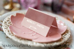 PLACE CARDS / TABLE CARDS Luxury Premium Glitter/ Gold/ Silver/ Rose Gold Elegant Blush Pink Velvet Place Cards, Blush Pink Luxurious Seating Cards with real gold foil printout, Romantic Escort Cards for Your Wedding Tables2