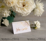 PLACE CARDS / TABLE CARDS Luxury Premium Glitter/ Gold/ Silver/ Rose Gold Romantic Gold Foil Wedding Place Cards, White Wedding Escort Card with Gold Twine, Elegant place cards, Personalized wedding decoration, Editable Text Name Card2