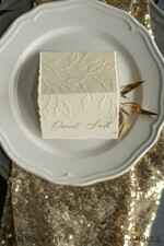 PLACE CARDS / TABLE CARDS Luxury Premium Glitter/ Gold/ Silver/ Rose Gold Elegant Embossed Ivory Wedding Place Cards, Small Table Cards, Tent Cards, Escort Cards, Name Cards, Ecru Table name cards, Personalized wedding decor, Editable Text5