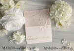 PLACE CARDS / TABLE CARDS Luxury Premium Glitter/ Gold/ Silver/ Rose Gold Elegant Embossed Blush Wedding Place Cards, Small Table Cards with Gold Foil Border, Tent Cards, Escort Cards, Name Cards, Ecru Table name cards, Personalized wedding decor, Editable Text6