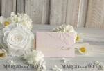 PLACE CARDS / TABLE CARDS Luxury Premium Glitter/ Gold/ Silver/ Rose Gold Elegant Embossed Blush Wedding Place Cards, Small Table Cards with Gold Foil Border, Tent Cards, Escort Cards, Name Cards, Ecru Table name cards, Personalized wedding decor, Editable Text6