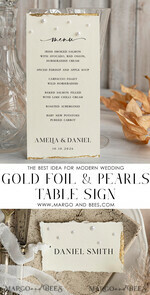PLACE CARDS / TABLE CARDS Luxury Premium Glitter/ Gold/ Silver/ Rose Gold Luxury Handmade Wedding Place Card with Gold Foil & Pearls, Small Table Cards with delicate ribbon, Tent Cards, Escort Cards, Name Cards, Personalized wedding decor, Editable Text5